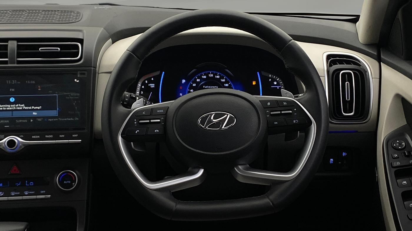 2021 Hyundai Creta SX (O) AT 1.5 DIESEL, Diesel, Automatic, 71,731 km, Steering Wheel Close Up