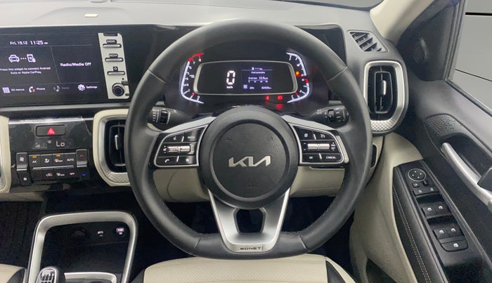 2021 KIA SONET HTX 1.0 IMT, Petrol, Manual, 42,371 km, Steering Wheel Close Up