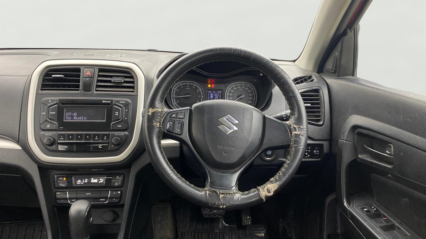 2020 Maruti Vitara Brezza VXI AT SHVS, Petrol, Automatic, 63,442 km, Steering Wheel Close Up