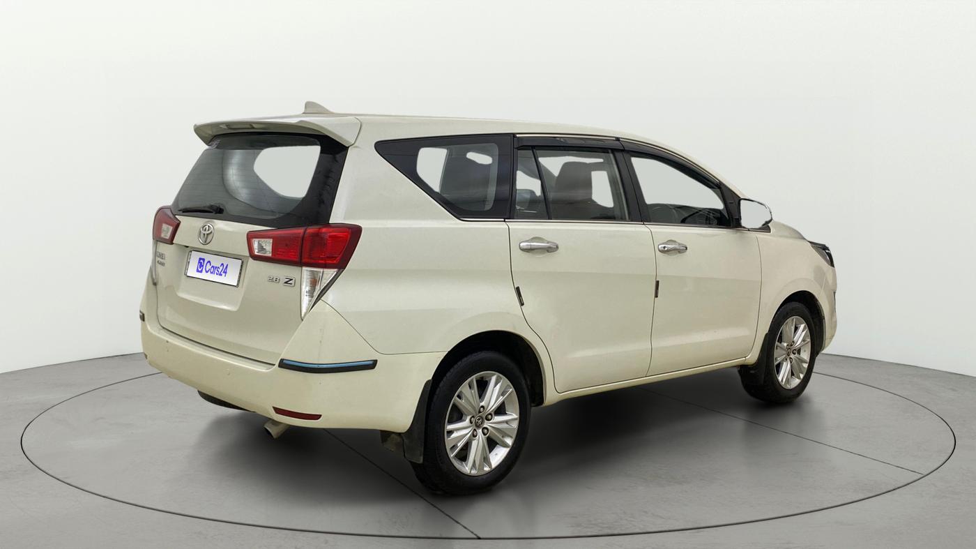 2018 Toyota Innova Crysta 2.8 ZX AT 7 STR, Diesel, Automatic, 1,08,973 km, Right Back Diagonal