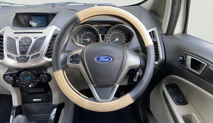 2015 Ford Ecosport TITANIUM 1.5L PETROL, Petrol, Manual, 1,16,877 km, Steering Wheel Close Up