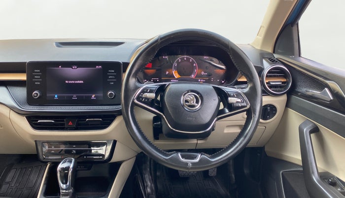 2022 Skoda SLAVIA STYLE 1.0L TSI AT, Petrol, Automatic, 40,559 km, Steering Wheel Close Up