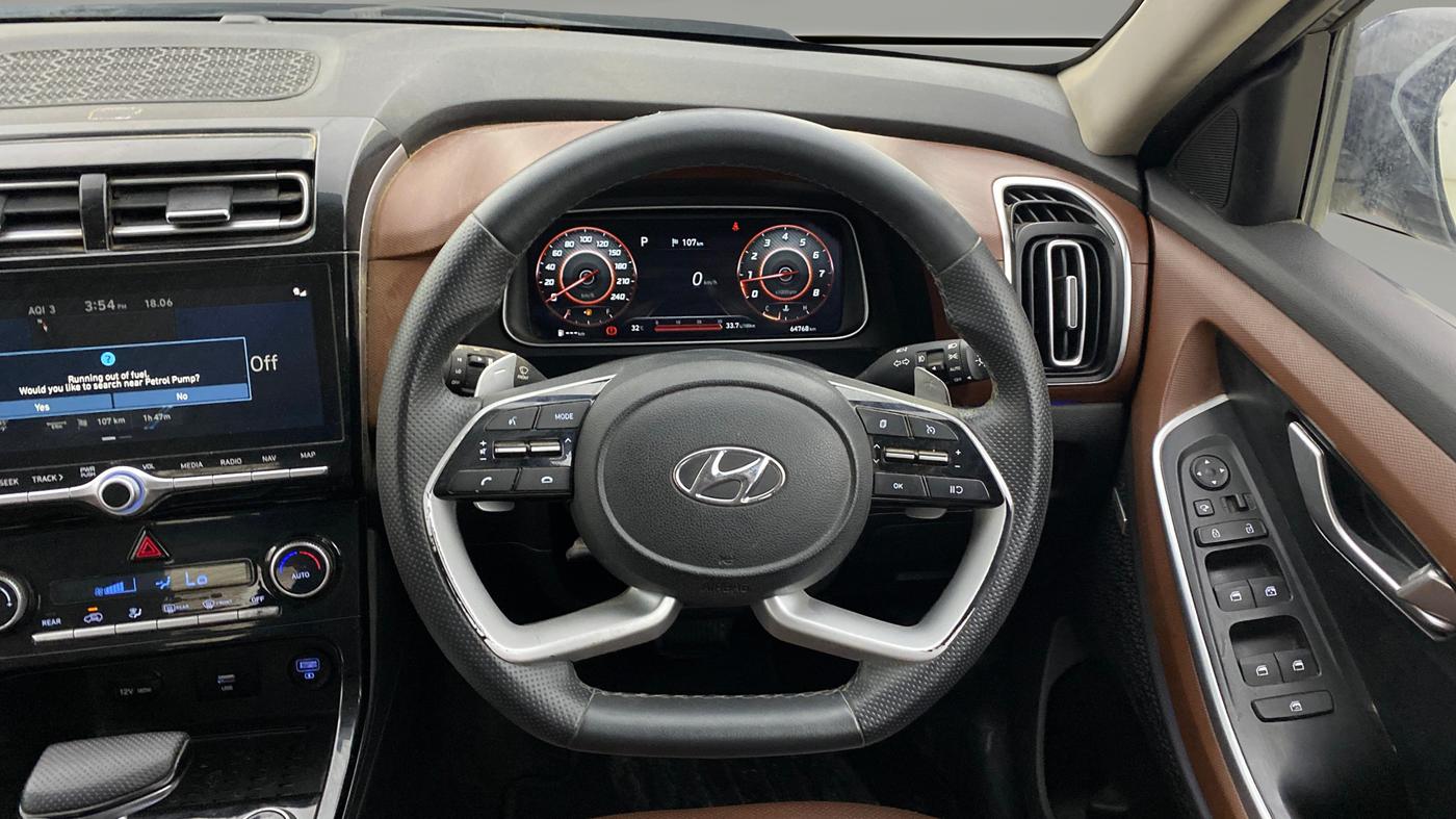 2021 Hyundai ALCAZAR 2.0 SIGNATURE (O) AT 6STR, Petrol, Automatic, 64,767 km, Steering Wheel Close Up