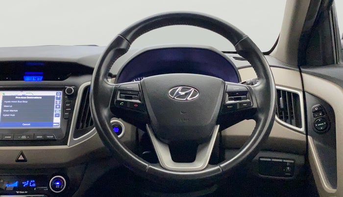 2017 Hyundai Creta SX PLUS AT 1.6 PETROL, Petrol, Automatic, 74,242 km, Steering Wheel Close Up