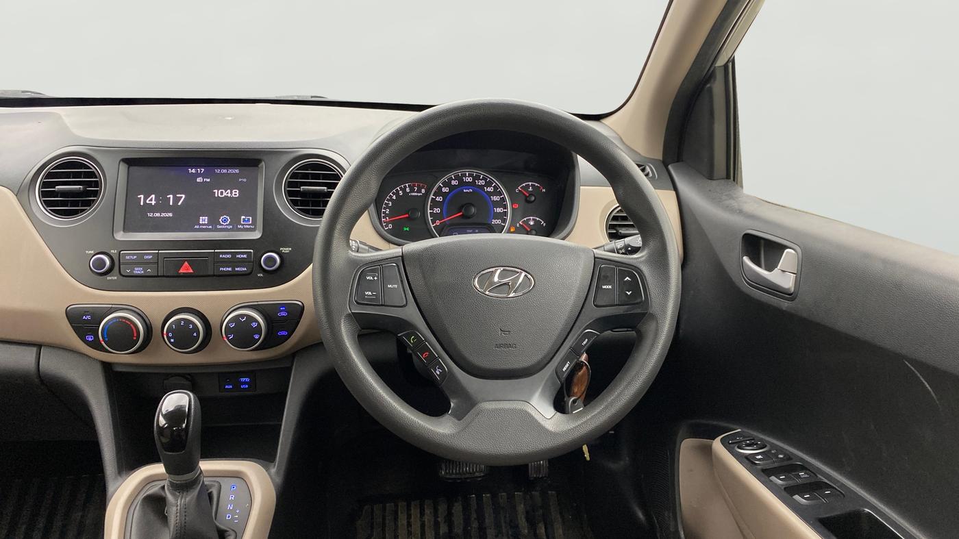 2017 Hyundai Grand i10 SPORTZ (O) AT 1.2 KAPPA VTVT, Petrol, Automatic, 67,117 km, Steering Wheel Close Up