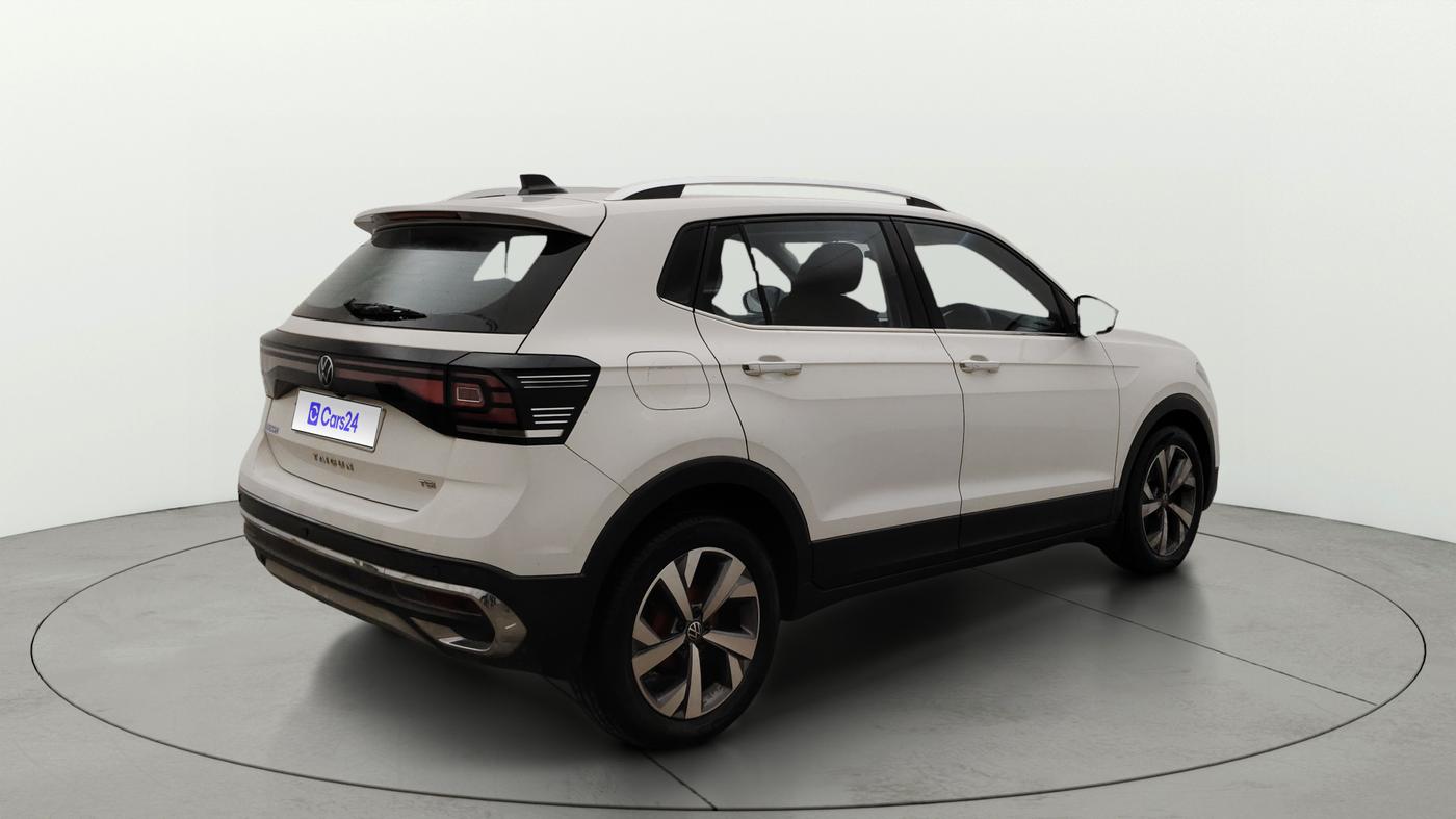 2021 Volkswagen TAIGUN TOPLINE 1.0 TSI AT, Petrol, Automatic, 1,04,202 km, Right Back Diagonal