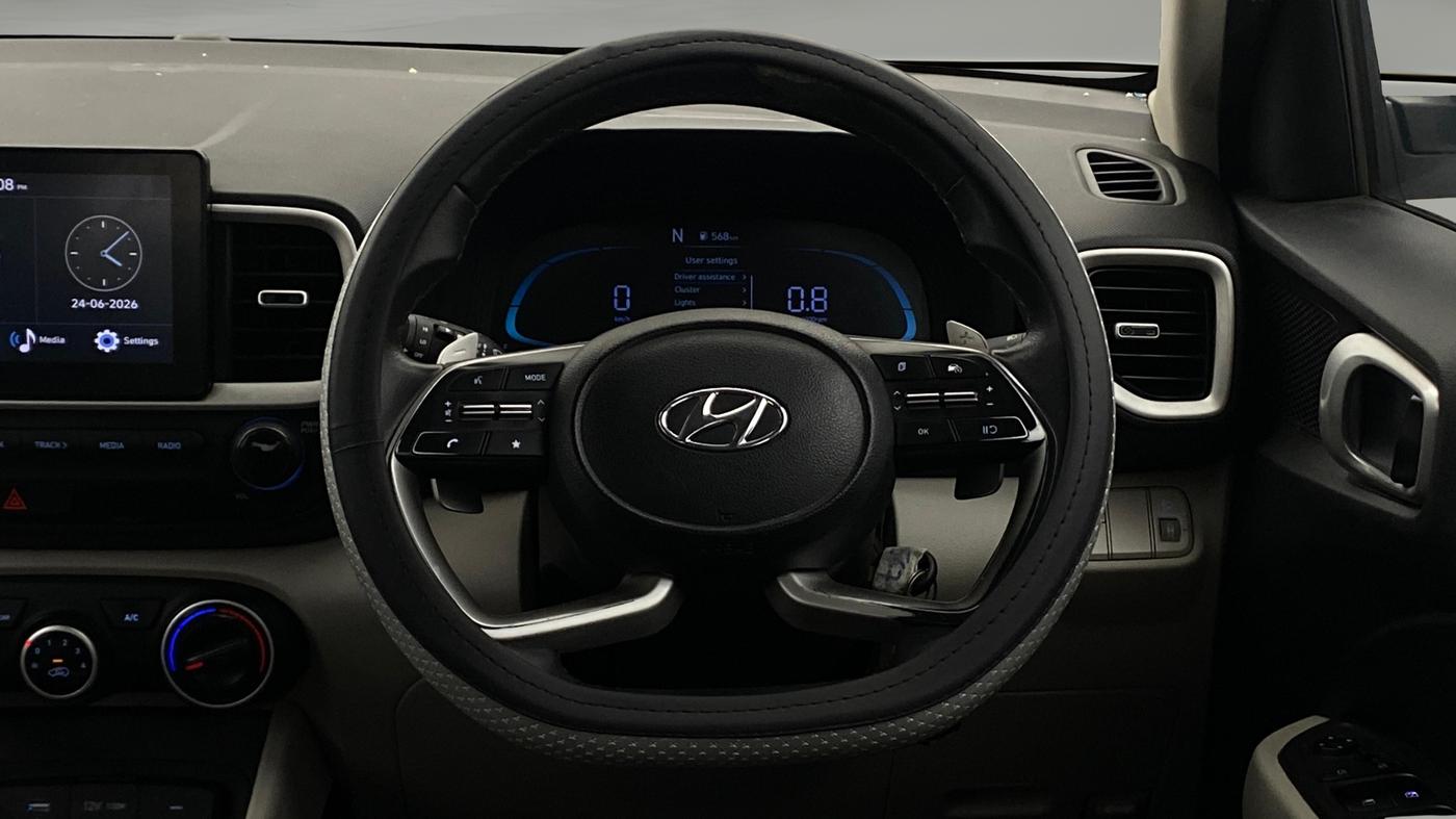 2023 Hyundai VENUE S (O) 1.0 Turbo Petrol DCT, Petrol, Automatic, 72,951 km, Steering Wheel Close Up