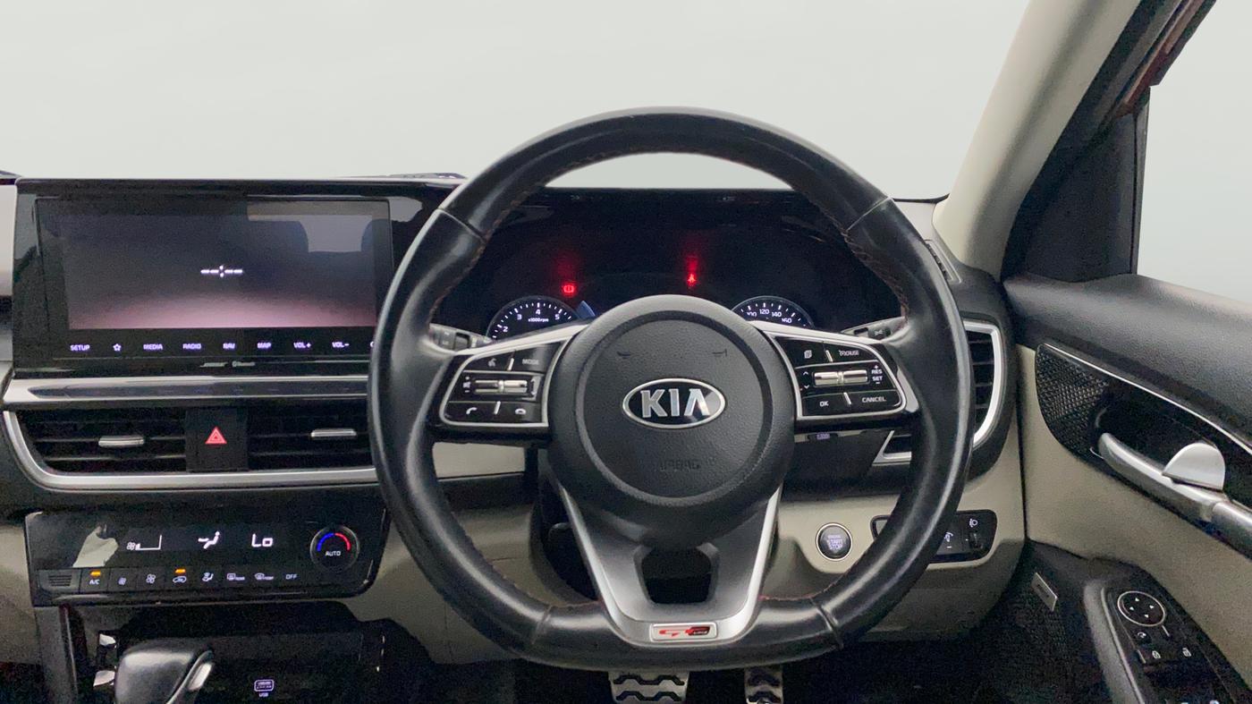 2019 KIA SELTOS GTX PLUS DCT 1.4 PETROL, Petrol, Automatic, 1,00,929 km, Steering Wheel Close Up