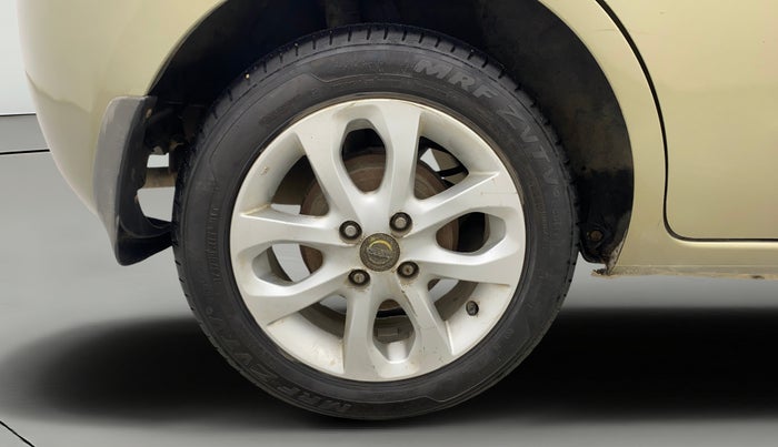 2013 Nissan Micra XV CVT, Petrol, Automatic, 1,26,898 km, Right Rear Wheel