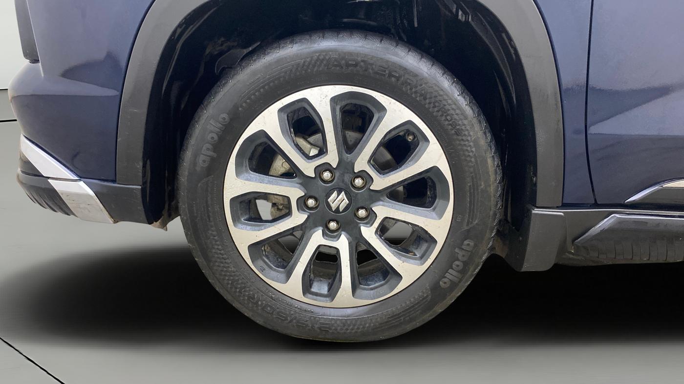 2022 Maruti Grand Vitara ALPHA SMART HYBRID AT, Petrol, Automatic, 91,661 km, Left Front Wheel