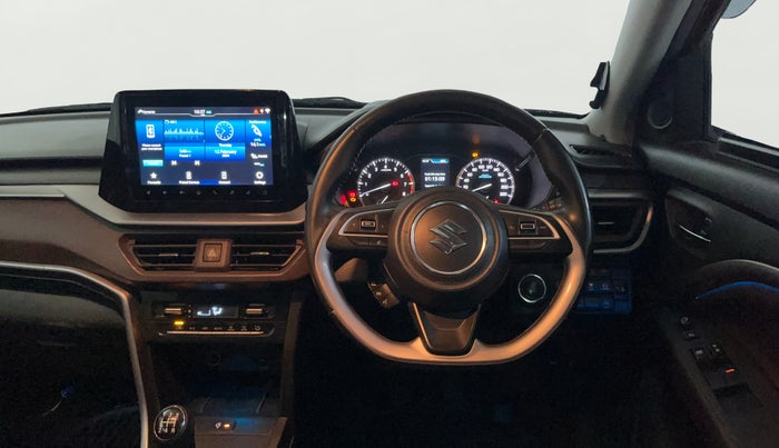 2022 Maruti BREZZA ZXI + SMART HYBRID DUAL TONE, Petrol, Manual, 50,627 km, Steering Wheel Close Up