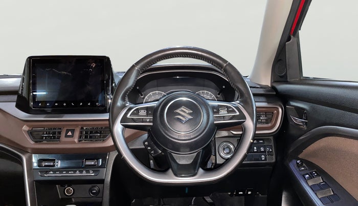 2022 Maruti BREZZA ZXI + SMART HYBRID DUAL TONE, Petrol, Manual, 17,375 km, Steering Wheel Close Up