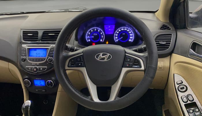 2013 Hyundai Verna FLUIDIC 1.6 VTVT SX OPT AT, Petrol, Automatic, 69,066 km, Steering Wheel Close Up