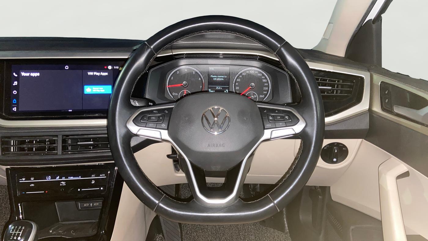 2022 Volkswagen VIRTUS HIGHLINE TSI 1.0 MT, Petrol, Manual, 79,865 km, Steering Wheel Close Up