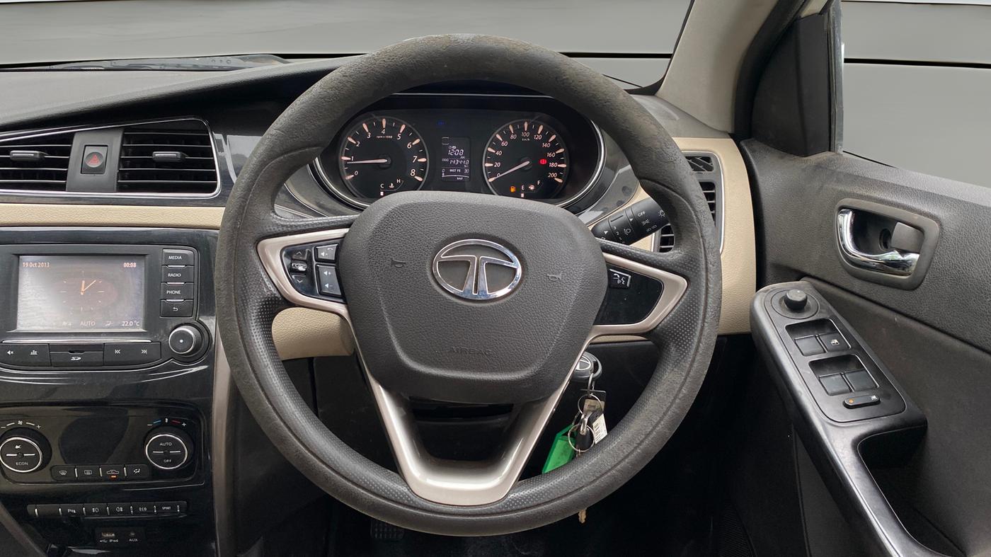 2015 Tata Zest XT PETROL, Petrol, Manual, 1,43,439 km, Steering Wheel Close Up