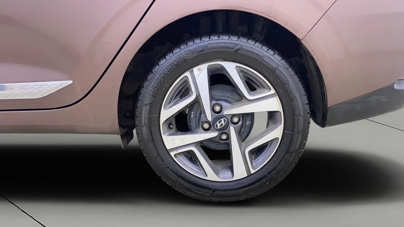 2021 Hyundai AURA SX PLUS 1.2 AMT, Petrol, Automatic, 89,864 km, Left Rear Wheel