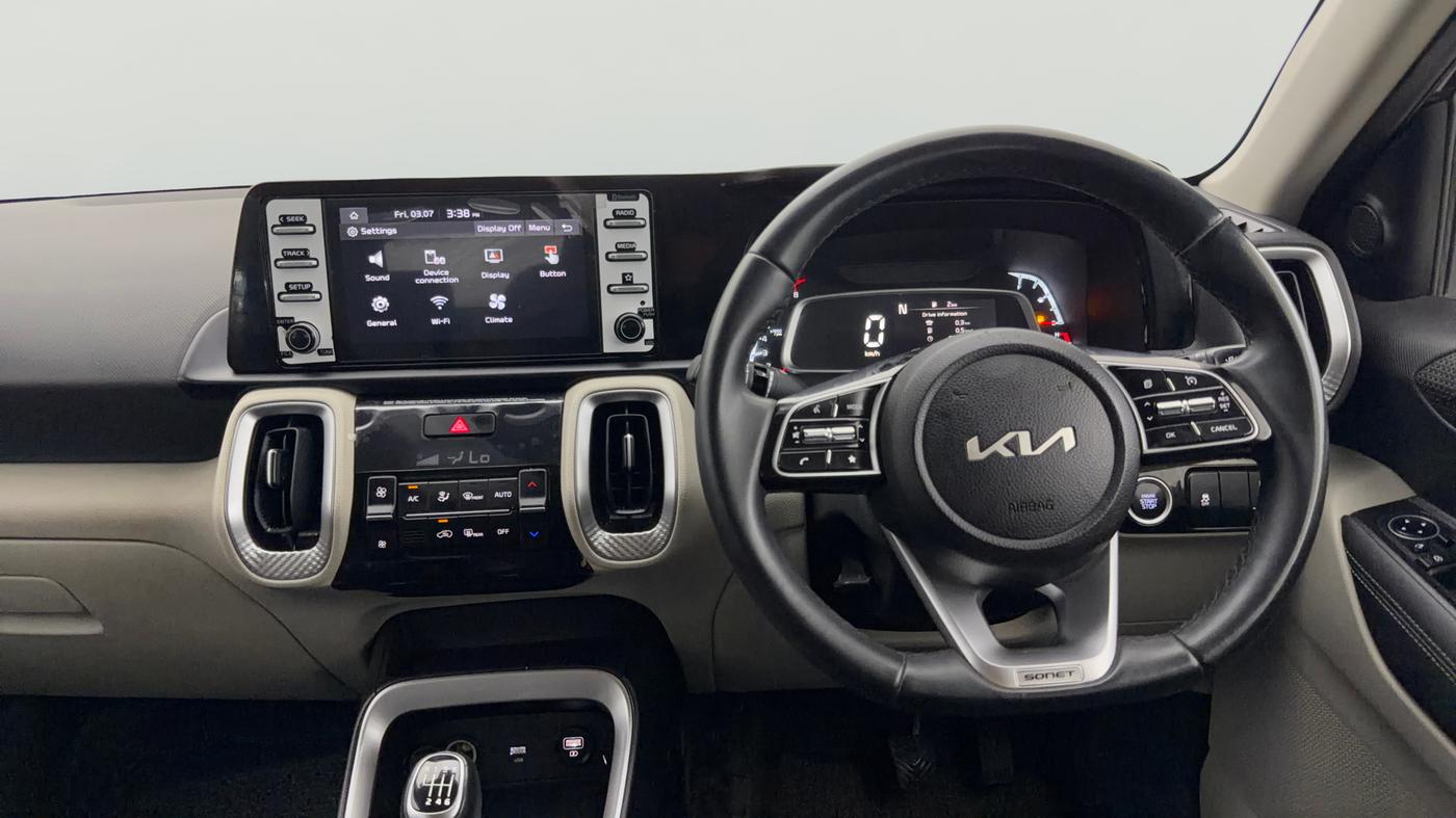 2022 KIA SONET HTX 1.0 IMT, Petrol, Manual, 22,922 km, Steering Wheel Close Up