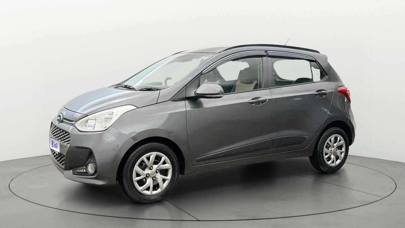 2017 Hyundai Grand i10 SPORTZ (O) 1.2 KAPPA VTVT, Petrol, Manual, 56,617 km, Left Front Diagonal