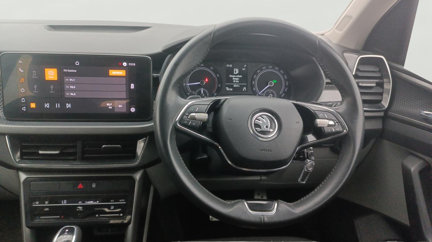 2021 Skoda KUSHAQ AMBITION 1.0L TSI AT, Petrol, Automatic, 70,775 km, Steering Wheel Close Up