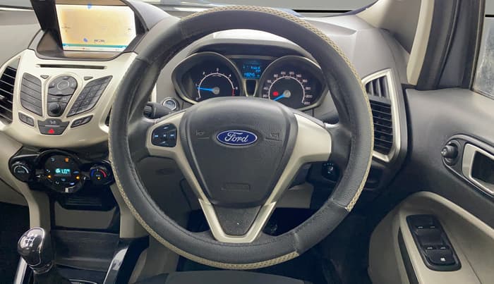 2017 Ford Ecosport TITANIUM 1.5L DIESEL, Diesel, Manual, 1,48,216 km, Steering Wheel Close Up