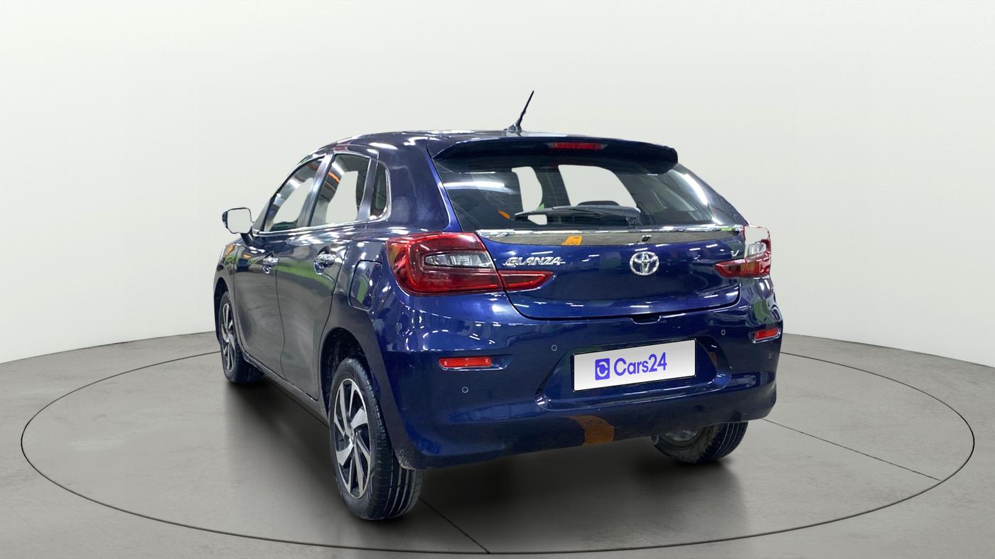 2022 Toyota Glanza V, Petrol, Manual, 21,846 km, Left Back Diagonal