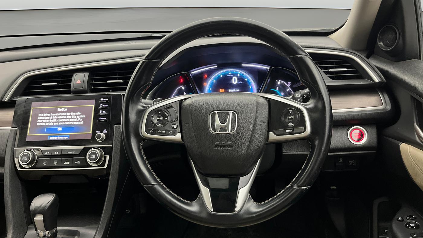 2019 Honda Civic 1.8L I-VTEC ZX CVT, Petrol, Automatic, 1,10,342 km, Steering Wheel Close Up