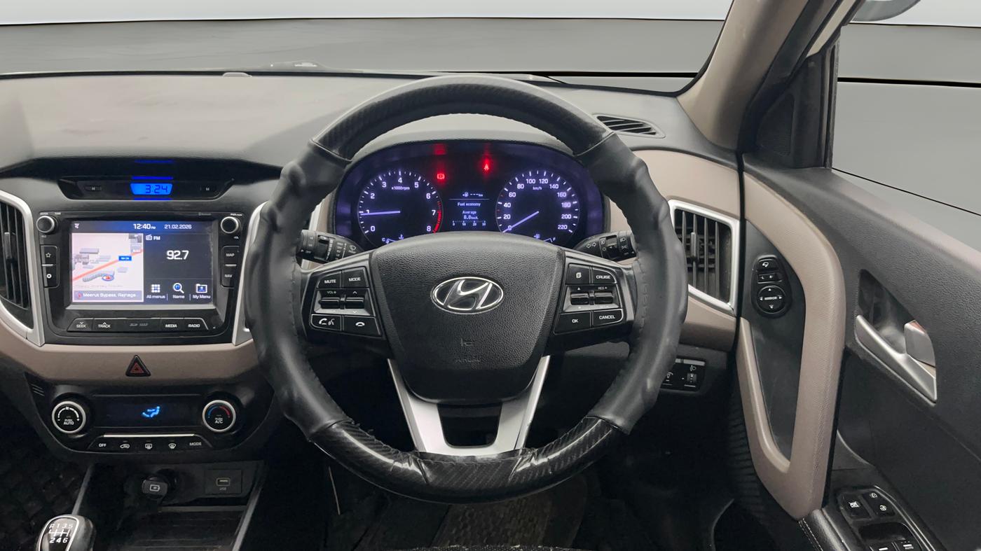 2019 Hyundai Creta SX (O) EXECUTIVE 1.6 PETROL, Petrol, Manual, 1,01,715 km, Steering Wheel Close Up