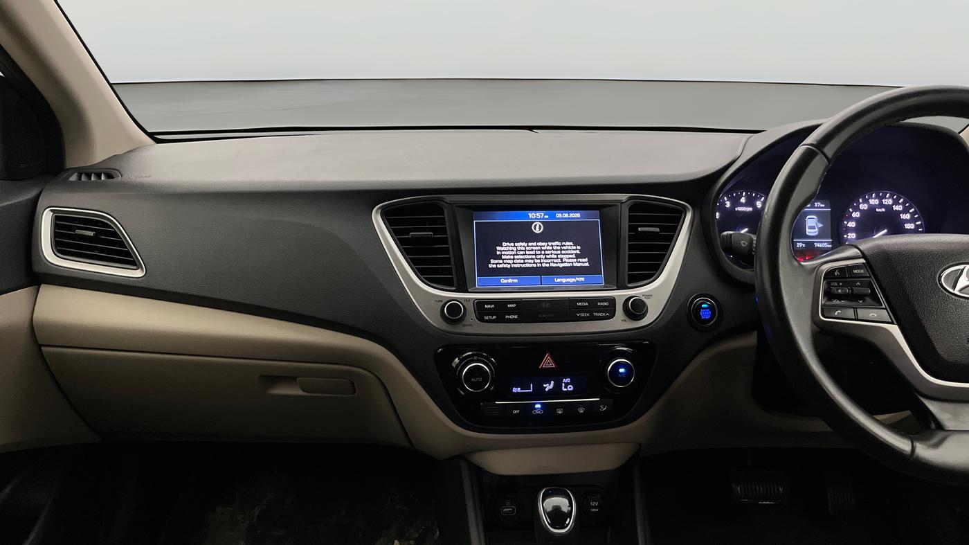 2019 Hyundai Verna 1.6 VTVT SX + AT, Petrol, Automatic, 74,540 km, Air Conditioner