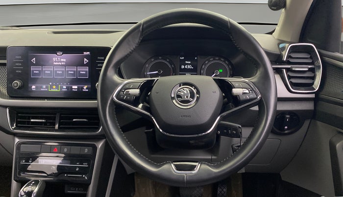 2023 Skoda KUSHAQ AMBITION 1.0L TSI AT, Petrol, Automatic, 30,383 km, Steering Wheel Close Up