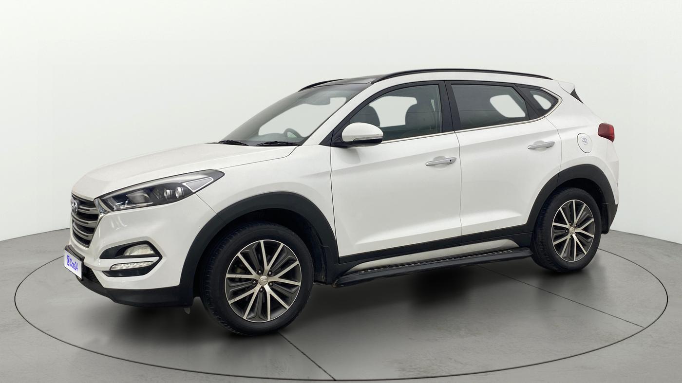 2019 Hyundai Tucson GLS 2WD AT PETROL, Petrol, Automatic, 1,35,403 km, Left Front Diagonal