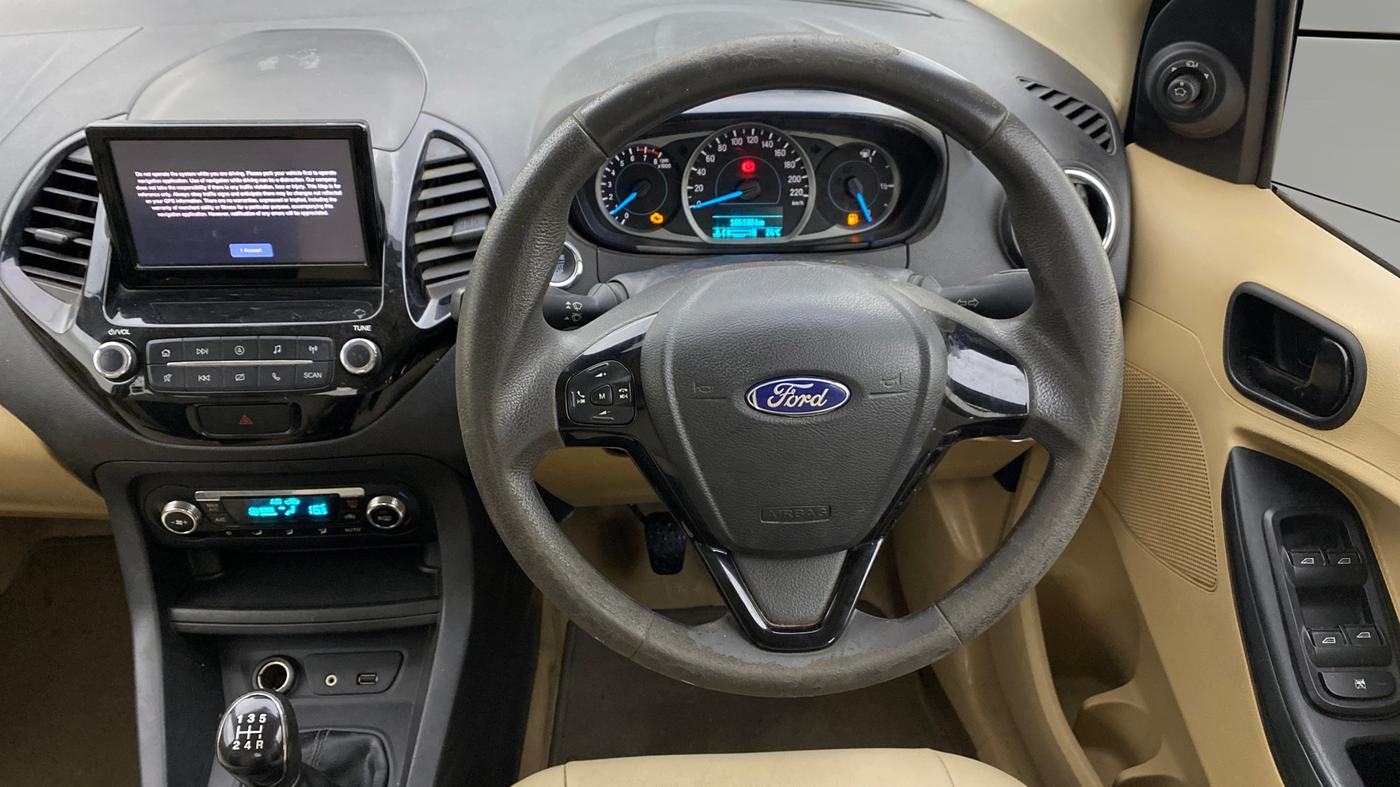 2019 Ford Figo Aspire TITANIUM 1.2 PETROL, Petrol, Manual, 1,06,148 km, Steering Wheel Close Up