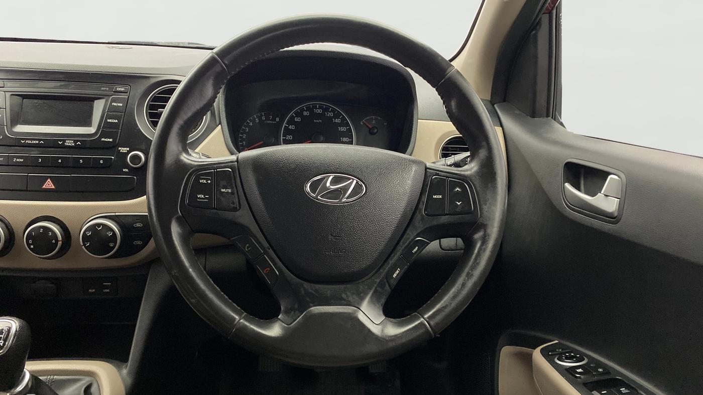 2016 Hyundai Grand i10 ASTA (O) 1.2 KAPPA VTVT, Petrol, Manual, 67,481 km, Steering Wheel Close Up