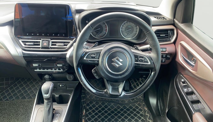 2023 Maruti FRONX ALPHA 1.0L TURBO 6 AT, Petrol, Automatic, 10,583 km, Steering Wheel Close Up