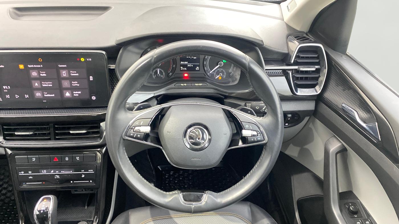 2022 Skoda KUSHAQ STYLE 1.0L TSI AT (6 AIRBAGS), Petrol, Automatic, 21,114 km, Steering Wheel Close Up