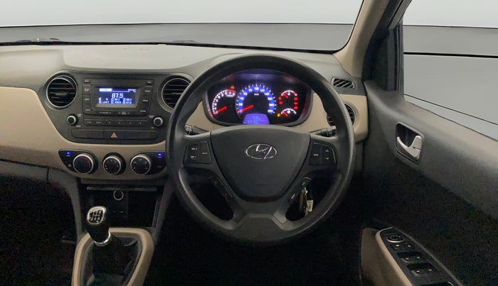 2017 Hyundai Xcent S 1.2, Petrol, Manual, 1,09,122 km, Steering Wheel Close Up