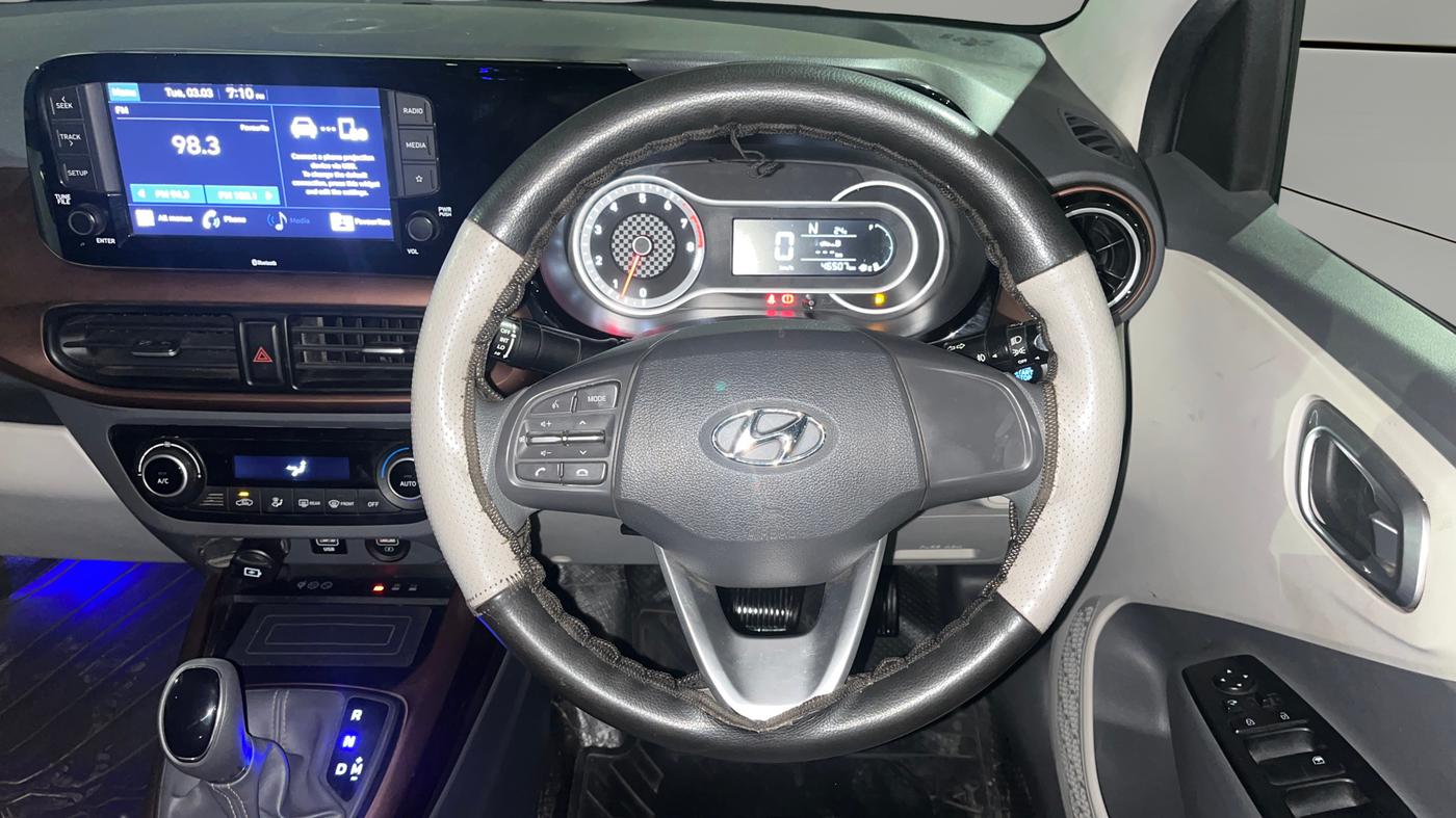 2022 Hyundai AURA SX PLUS 1.2 AMT, Petrol, Automatic, 46,491 km, Steering Wheel Close Up