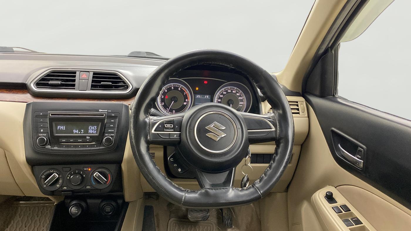 2018 Maruti Dzire VXI AMT, Petrol, Automatic, 76,599 km, Steering Wheel Close Up