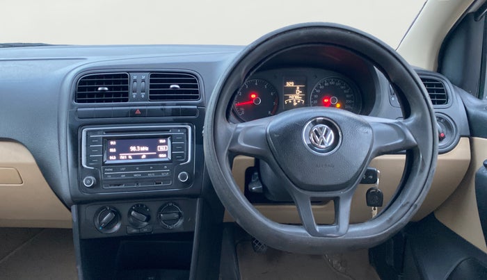 2017 Volkswagen Ameo COMFORTLINE PLUS 1.2L, Petrol, Manual, 1,43,785 km, Steering Wheel Close Up