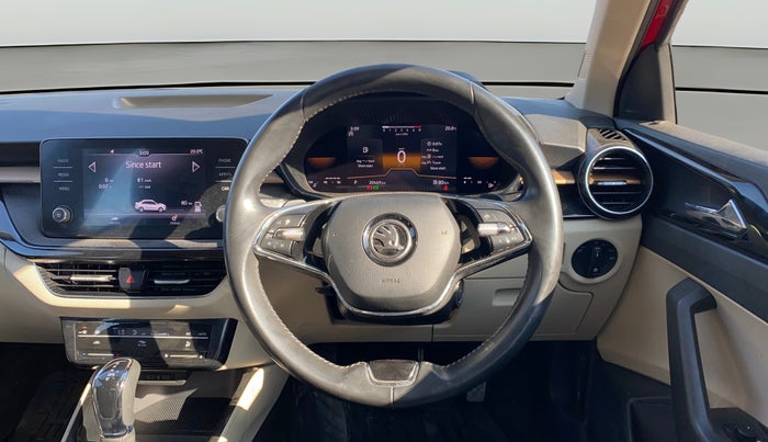 2022 Skoda SLAVIA STYLE 1.0L TSI AT, Petrol, Automatic, 20,469 km, Steering Wheel Close Up