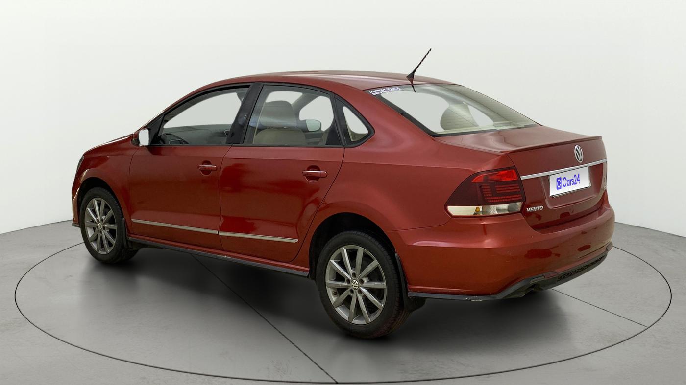 2019 Volkswagen Vento HIGHLINE PLUS 1.5 AT, Diesel, Automatic, 14,719 km, Left Back Diagonal
