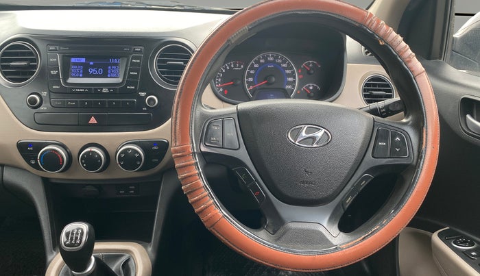 2016 Hyundai Grand i10 SPORTZ 1.2 KAPPA VTVT, Petrol, Manual, 50,064 km, Steering Wheel Close Up