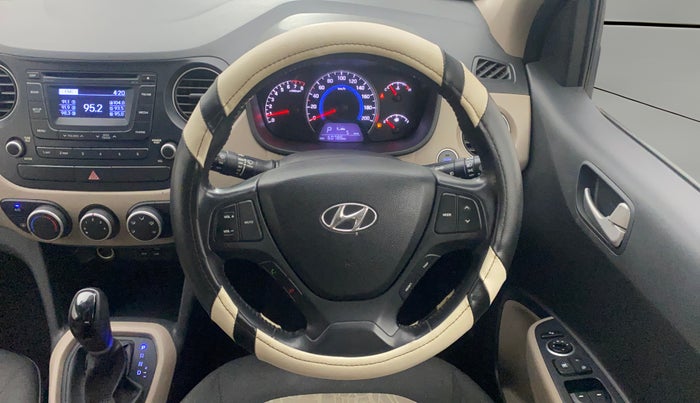 2015 Hyundai Grand i10 ASTA AT 1.2 KAPPA VTVT, Petrol, Automatic, 60,738 km, Steering Wheel Close Up
