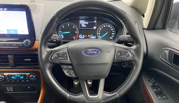 2019 Ford Ecosport TITANIUM 1.5L SPORTS(SUNROOF) DIESEL, Diesel, Manual, 1,43,832 km, Steering Wheel Close Up