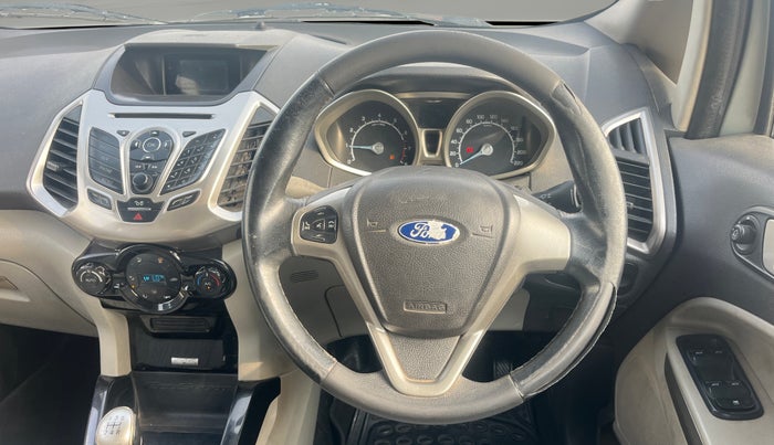 2013 Ford Ecosport TITANIUM 1.0L ECOBOOST, Petrol, Manual, 1,02,167 km, Steering Wheel Close Up