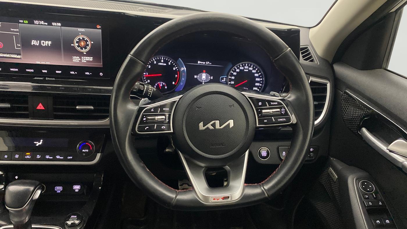 2021 KIA SELTOS GTX PLUS DCT 1.4 PETROL, Petrol, Automatic, 1,38,369 km, Steering Wheel Close Up