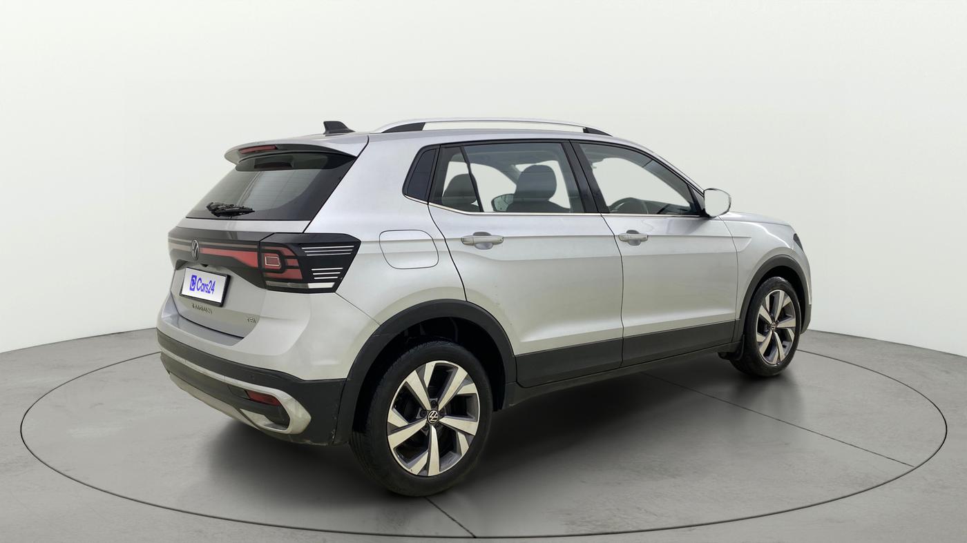 2022 Volkswagen TAIGUN TOPLINE 1.0 TSI AT, Petrol, Automatic, 43,324 km, Right Back Diagonal