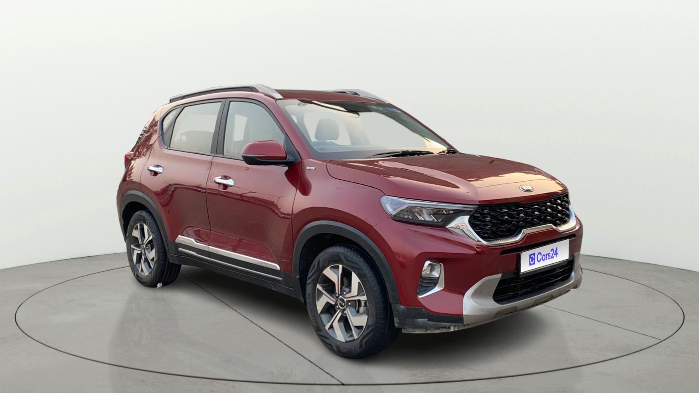 2021 KIA SONET HTX PLUS 1.0 IMT, Petrol, Manual, 29,608 km, Right Front Diagonal