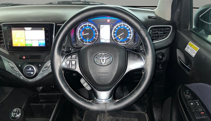 2019 Toyota Glanza V, Petrol, Manual, 60,563 km, Steering Wheel Close Up