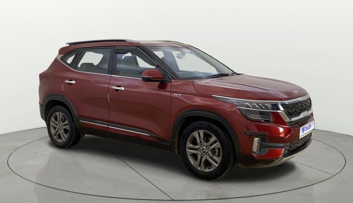 2019 KIA SELTOS HTX IVT 1.5 PETROL, Petrol, Automatic, 1,30,104 km, Right Front Diagonal