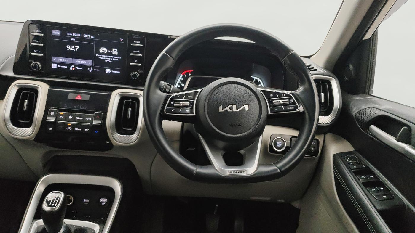 2021 KIA SONET HTX 1.0 IMT, Petrol, Manual, 61,566 km, Steering Wheel Close Up